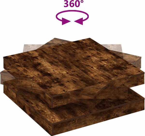 VidaXL Konferenční stolek otočný o 360º 90x90x34,5 cm [3321357] Barva: Staré dřevo