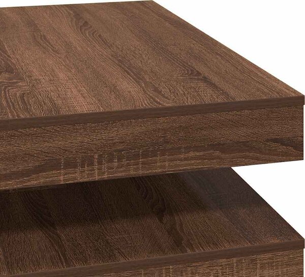 VidaXL Konferenční stolek otočný o 360º 90x90x34,5 cm [3321357] Barva: Staré dřevo