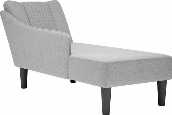 VidaXL Lenoška s pravou područkou textil [4009800] Barva: Tmavě šedá