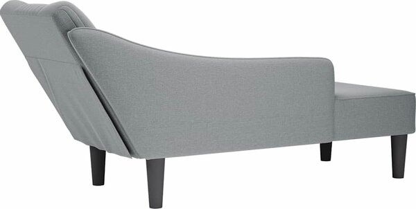 VidaXL Lenoška s pravou područkou textil [4009800] Barva: Tmavě šedá