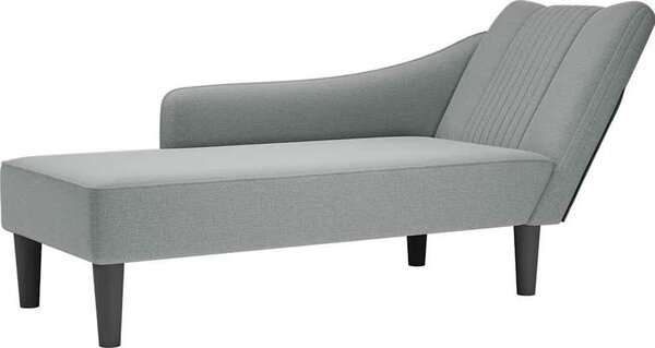 VidaXL Lenoška s pravou područkou textil [4009800] Barva: Tmavě šedá