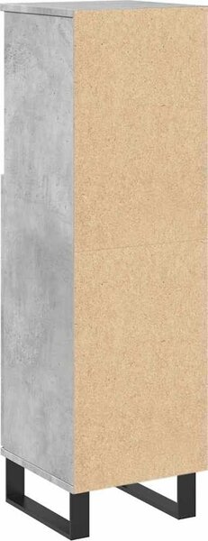 VidaXL Koupelnová skříňka betonově šedá 30x30x100 cm kompozitní dřevo [857210]
