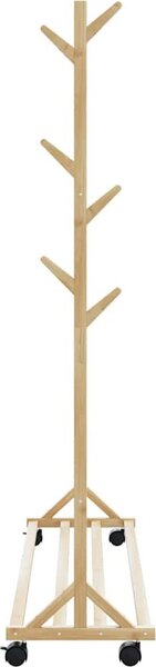 VidaXL Stojan na oblečení s háčky a kolečky 100x35x157 cm bambus [4008915]