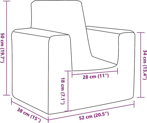 VidaXL Dětská pohovka měkký plyš [4104792] Barva: Růžová