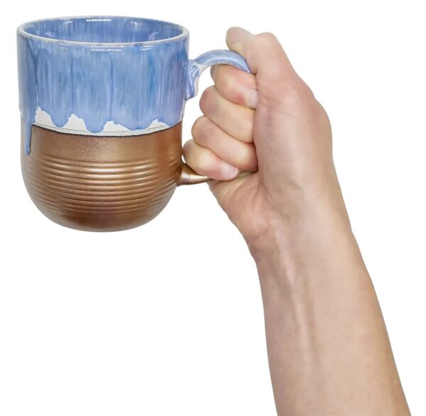 Hrnek Copper, 450 ml, Cha Cult, kamenina, modro-měděná reaktivní glazura