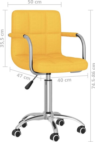 VidaXL Otočná kancelářská židle textil [334674] Barva: taupe