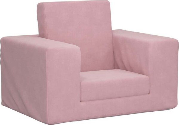 VidaXL Dětská rozkládací pohovka měkký plyš [4104786] Barva: antracitová