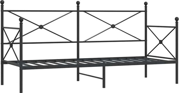 VidaXL Válenda bez matrace 90x200 cm ocel [4104668] Barva: Černá