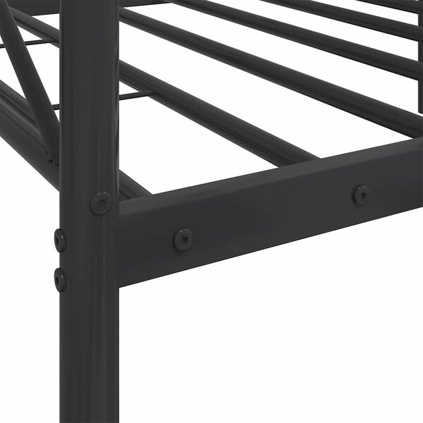 VidaXL Válenda bez matrace 90x200 cm ocel [4104668] Barva: Černá