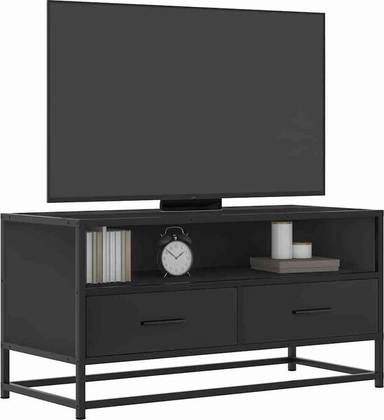 VidaXL TV skříňka 80 x 34,5 x 40 cm kompozitní dřevo a kov [848812] Barva: Černá