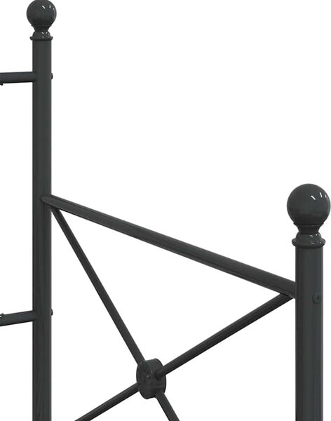 VidaXL Válenda bez matrace 90x200 cm ocel [4104668] Barva: Černá