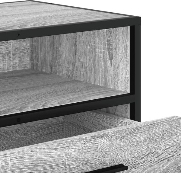 VidaXL TV skříňka 80 x 34,5 x 40 cm kompozitní dřevo a kov [848812] Barva: Černá