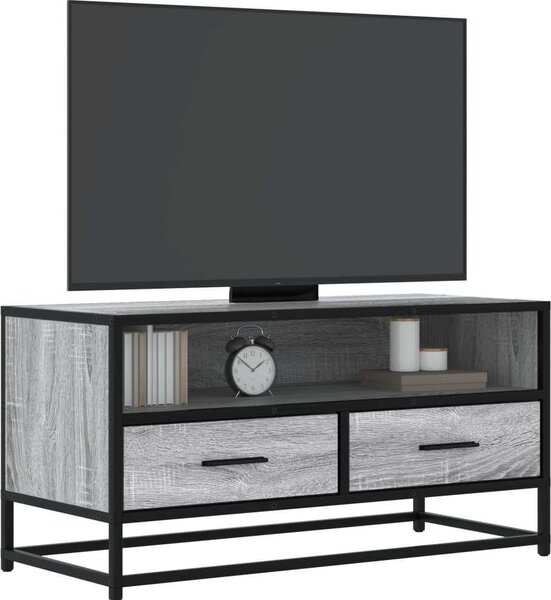 VidaXL TV skříňka 80 x 34,5 x 40 cm kompozitní dřevo a kov [848812] Barva: Černá