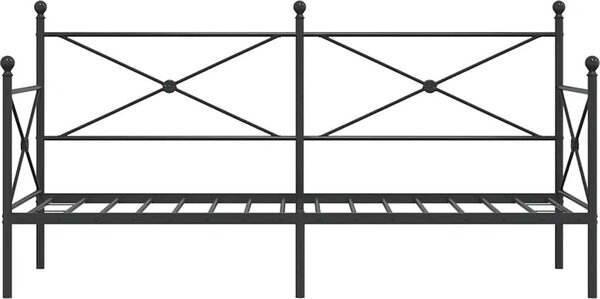 VidaXL Válenda bez matrace 90x200 cm ocel [4104668] Barva: Černá