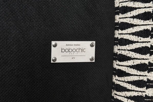 -25 % Dny MOMENTI– Bobochic Paris Černobílá dvoulůžková postel Jade 160 x 200 cm s úložným prostorem