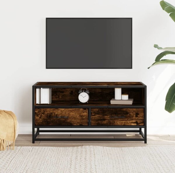 VidaXL TV skříňka 80 x 34,5 x 40 cm kompozitní dřevo a kov [848812] Barva: Černá