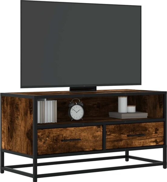 VidaXL TV skříňka 80 x 34,5 x 40 cm kompozitní dřevo a kov [848812] Barva: Černá