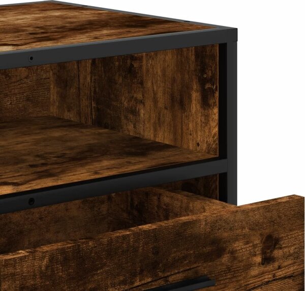 VidaXL TV skříňka 80 x 34,5 x 40 cm kompozitní dřevo a kov [848812] Barva: Černá