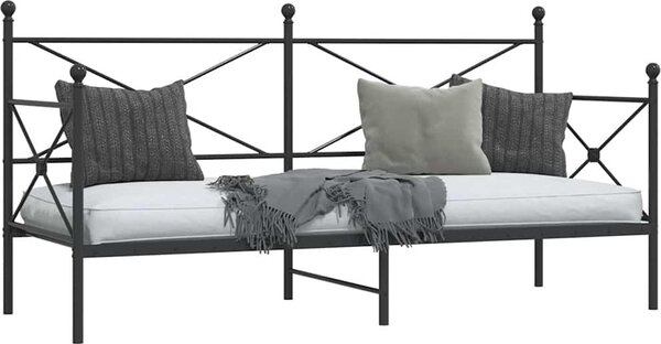 VidaXL Válenda bez matrace 90x200 cm ocel [4104668] Barva: Černá