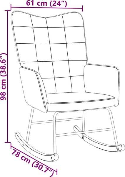 VidaXL Houpací křeslo samet [4016842] Barva: Černá