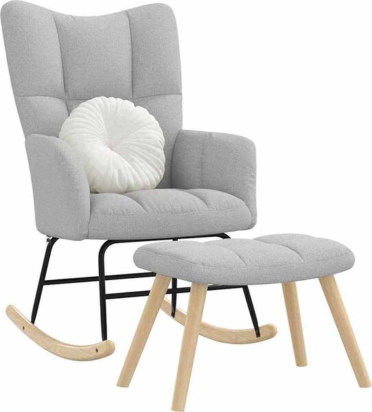 VidaXL Houpací křeslo s podnožkou textil [4016802] Barva: Modrá