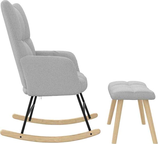 VidaXL Houpací křeslo s podnožkou textil [4016802] Barva: Modrá