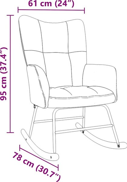 VidaXL Houpací křeslo textil [4016788] Barva: Obláčkově šedá
