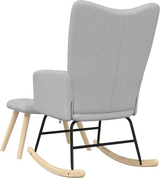 VidaXL Houpací křeslo s podnožkou textil [4016802] Barva: Modrá