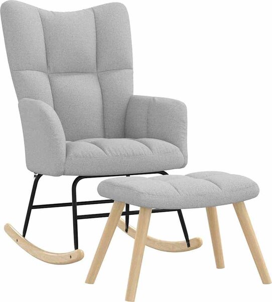 VidaXL Houpací křeslo s podnožkou textil [4016802] Barva: Modrá