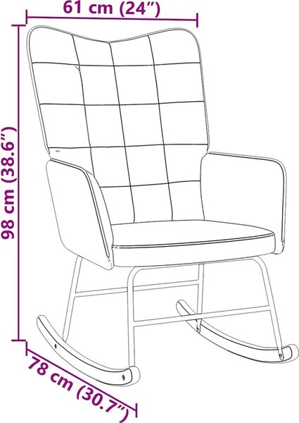 VidaXL Houpací křeslo samet [4016842] Barva: Černá