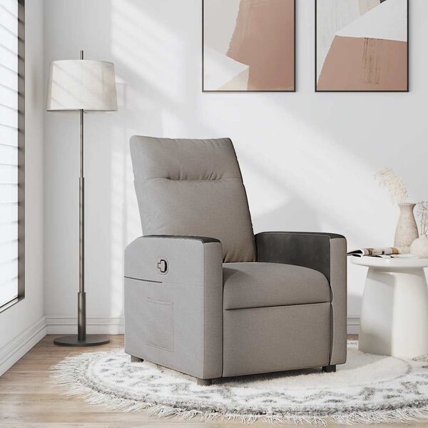 VidaXL Polohovací křeslo textil [4104830] Barva: Hnědá