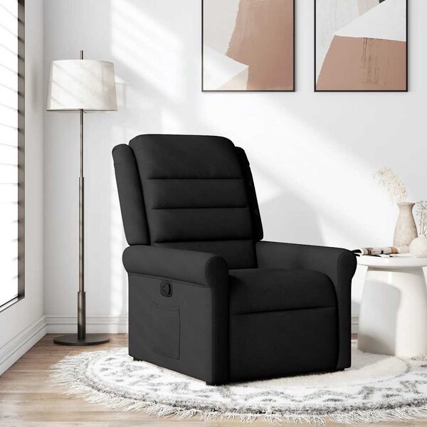 VidaXL Polohovací křeslo textil [4015638] Barva: Černá