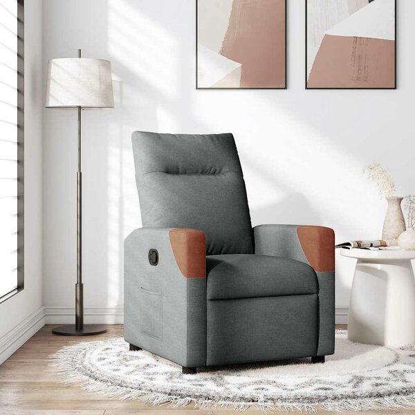 VidaXL Polohovací křeslo textil [4104812] Barva: Hnědá