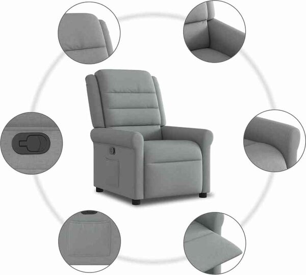 VidaXL Polohovací křeslo textil [4015638] Barva: Černá