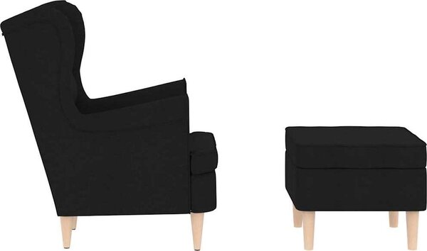 VidaXL Křeslo s podnožkou textil [3307991] Barva: krémová