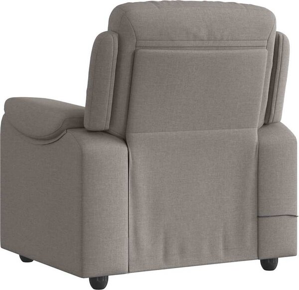 VidaXL Masážní polohovací křeslo textil [4015697] Barva: světle šedá