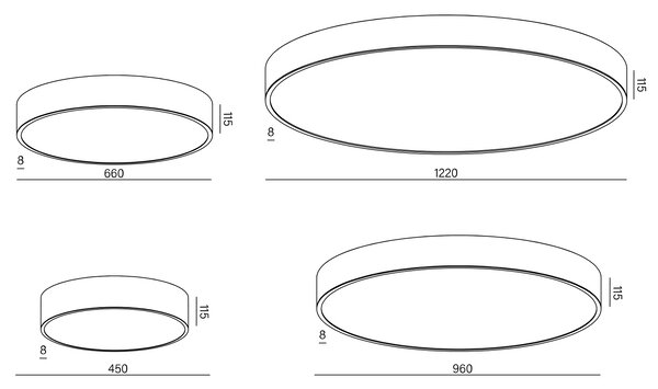 AQform designová stropní svítidla Big Size 45