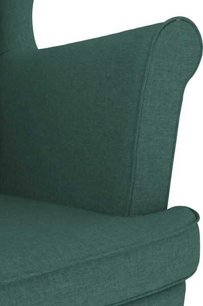 VidaXL Křeslo s podnožkou textil [3307991] Barva: krémová