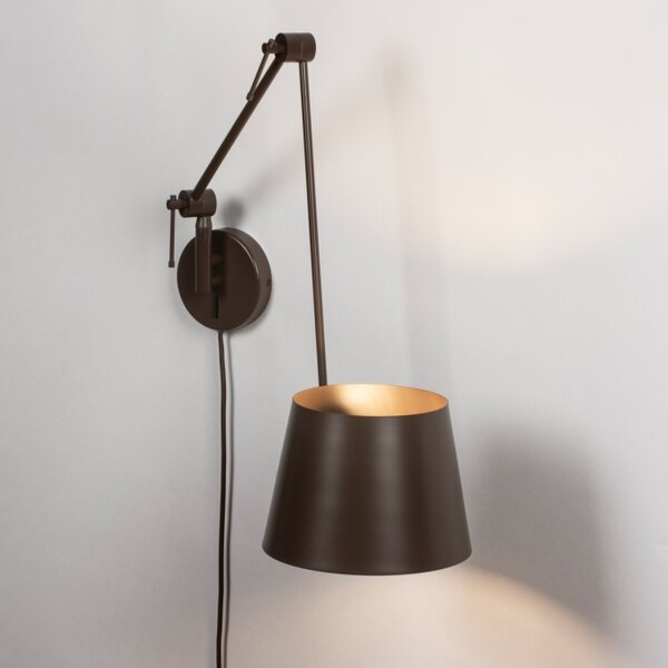 Nástěnné designové svítidlo s ramenem Snap Fosca Brown (LMD)