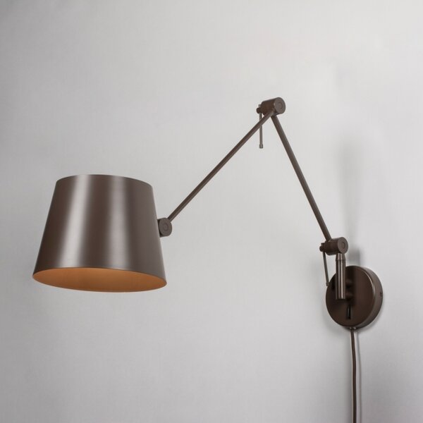 Nástěnné designové svítidlo s ramenem Snap Fosca Brown (LMD)