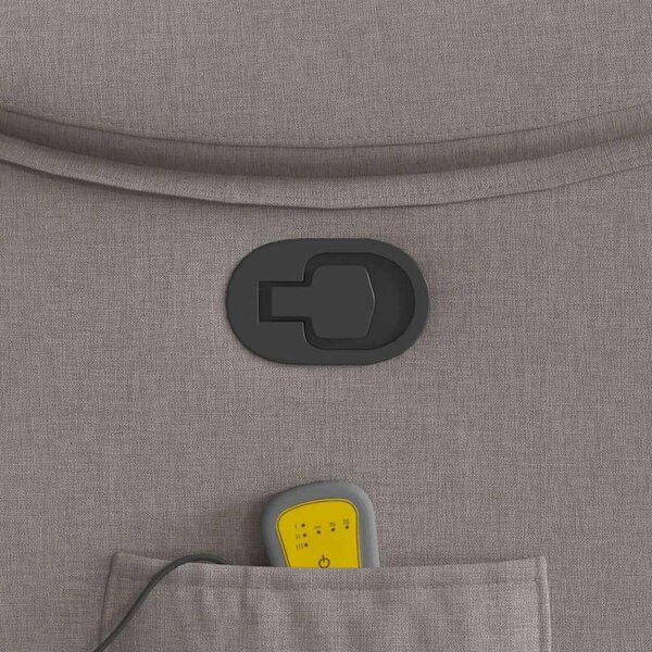 VidaXL Masážní polohovací křeslo textil [4015697] Barva: světle šedá