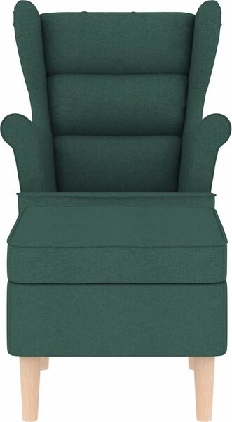 VidaXL Křeslo s podnožkou textil [3307991] Barva: krémová
