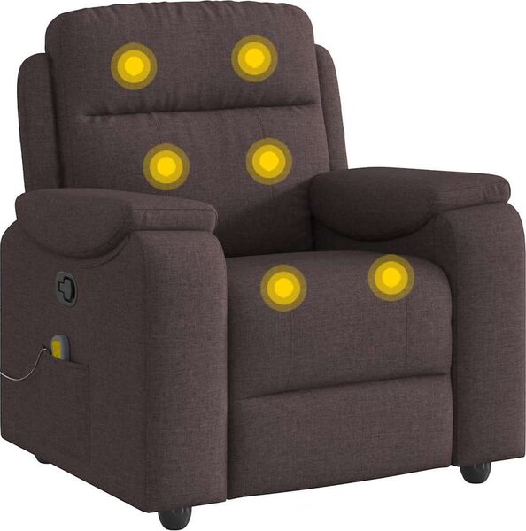VidaXL Masážní polohovací křeslo textil [4015697] Barva: světle šedá