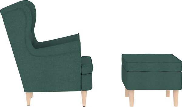 VidaXL Křeslo s podnožkou textil [3307991] Barva: krémová