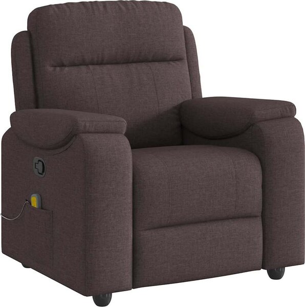 VidaXL Masážní polohovací křeslo textil [4015697] Barva: světle šedá