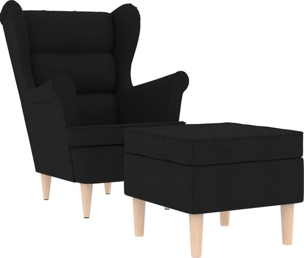 VidaXL Křeslo s podnožkou textil [3307991] Barva: krémová