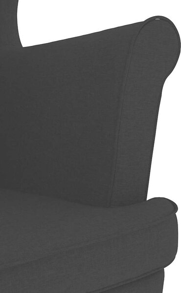 VidaXL Křeslo s podnožkou textil [3307991] Barva: krémová