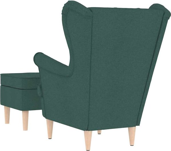 VidaXL Křeslo s podnožkou textil [3307991] Barva: krémová