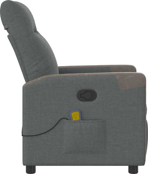 VidaXL Masážní polohovací křeslo textil [4104843] Barva: Tmavě šedá