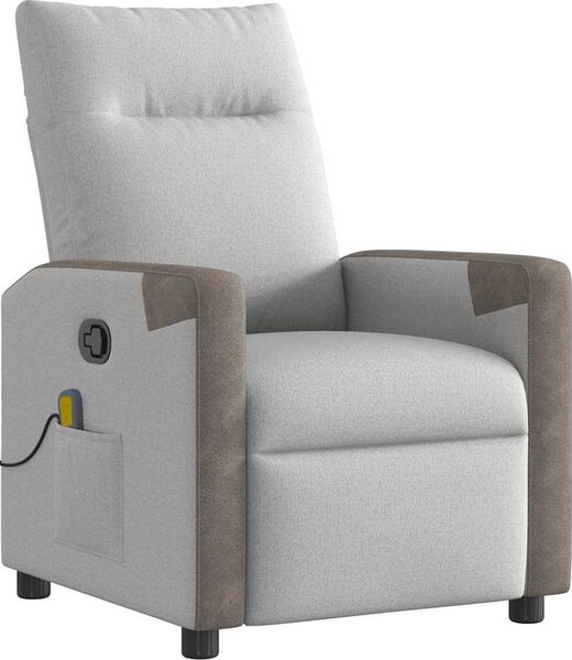 VidaXL Masážní polohovací křeslo textil [4104843] Barva: Tmavě šedá